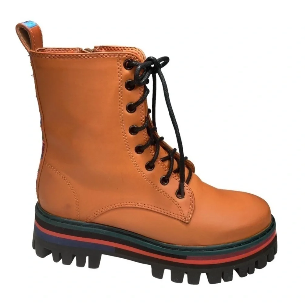 FARM Rio Brown Mid Boot. Sz: 7 (38)